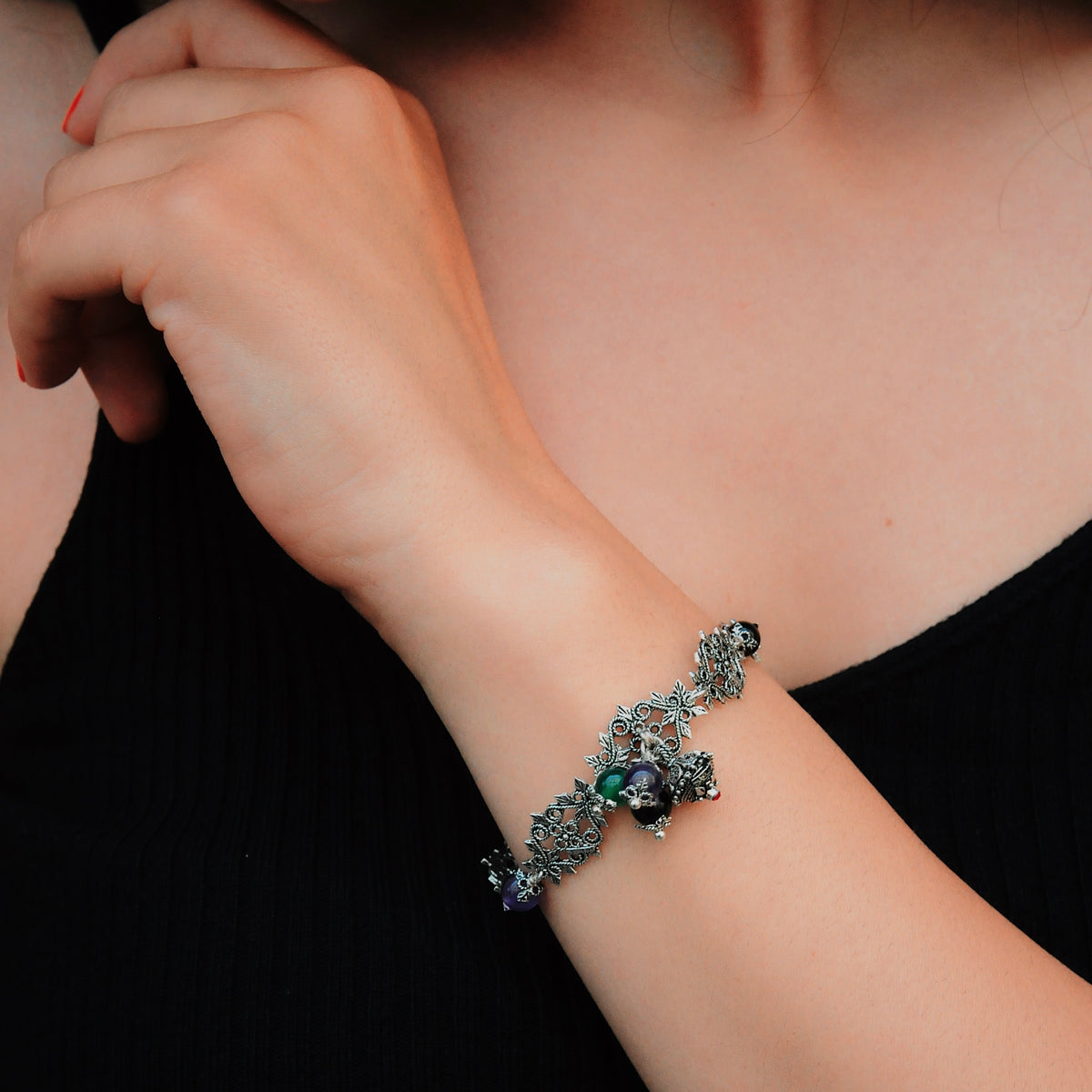 Bracciale ricamato con su coccu